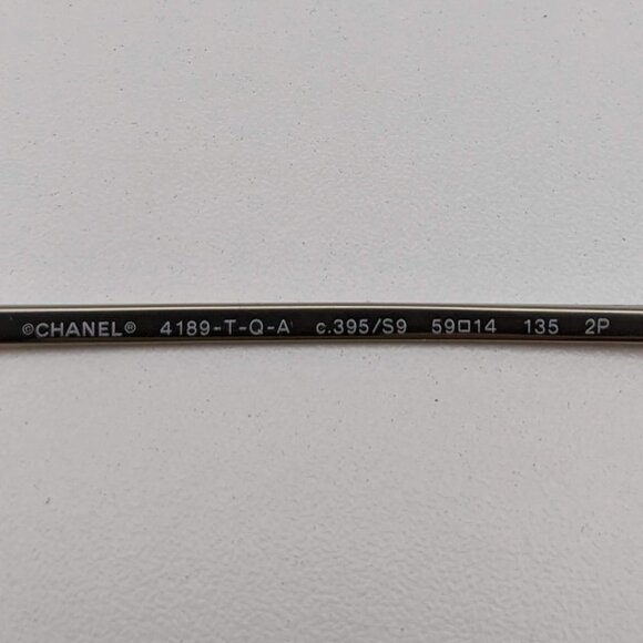 🕶️Frame Only! Chanel 4189-T-Q Sunglasses 59/14 135 /KAA151🕶️ - Picture 3 of 7